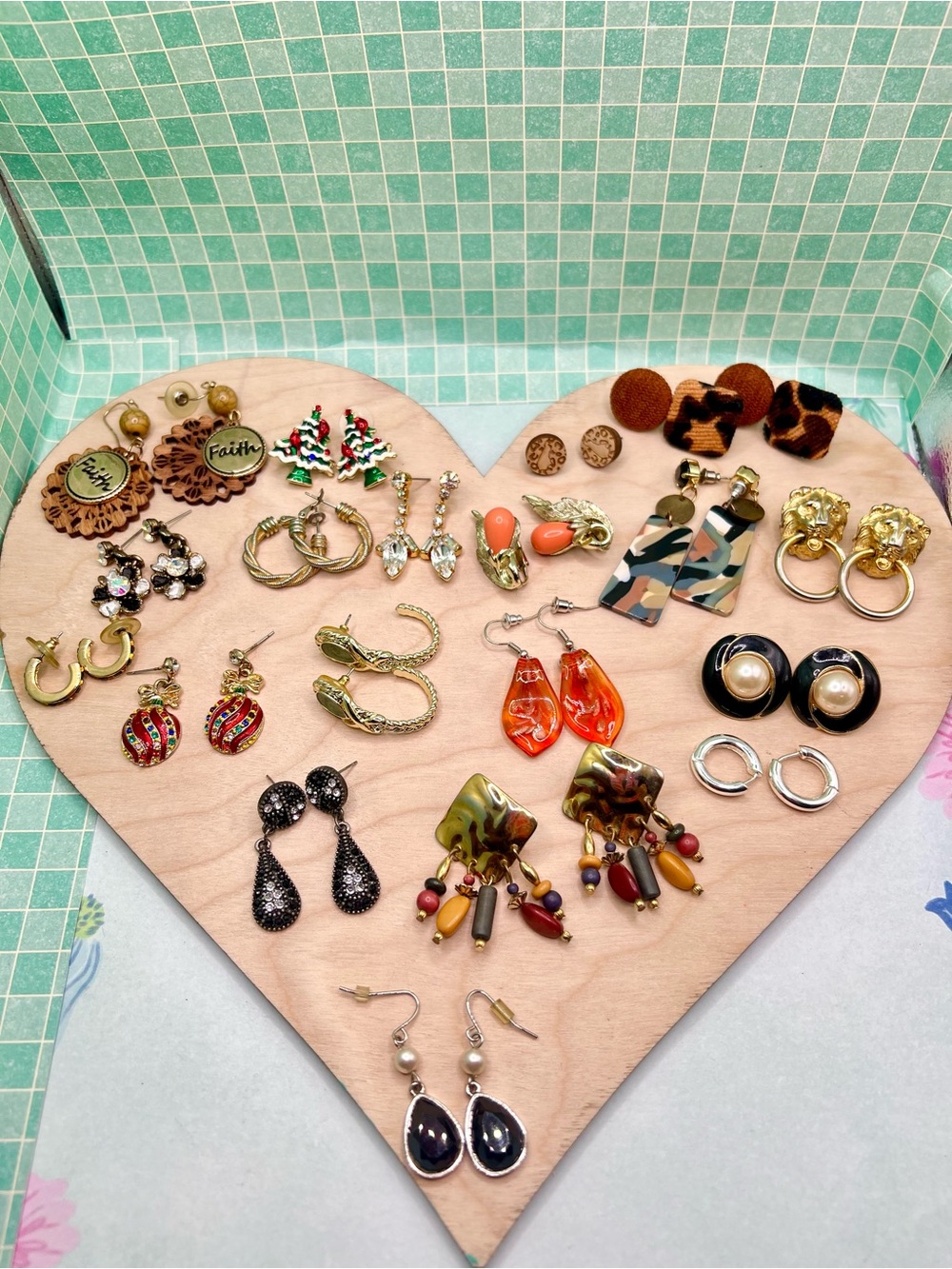 Vintage & Modern Earrings Lot 19 Pairs Liz Claiborne Sarah Coventry Mixed Styles